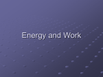 Energy and Work