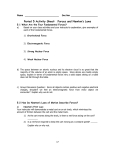 Period 5 Activity Sheet:  Forces and Newton’s Laws