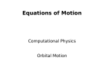 Equations of Motion Computational Physics Orbital Motion