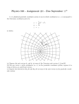 Physics 310 - Assignment #1 - Due September 12