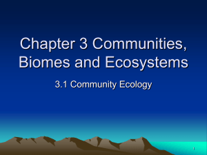 Chapter 3 Communities and Biomes