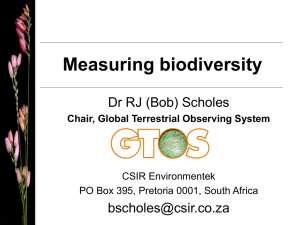 Measuring biodiversity