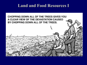 Land and Food Resources I - University of Evansville