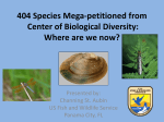 404 Species Petitioned by the Center of Biological