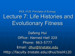 BIOL 4120: Principles of Ecology Lecture 8: Life History