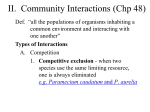 II. Community Interactions