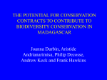 THE POTENTIAL FOR CONSERVATION CONTRACTS TO …