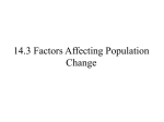 14.3 Factors Affecting Population Change