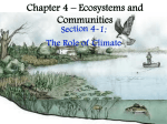 Chapter 4 – Ecosystems and Communities