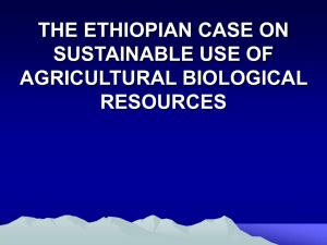 ETHIOPIAN CASE STUDY ON SUSTAINABLE USE OF …