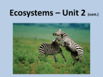 Ecosystems – Unit 2 - Reeths
