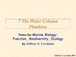7 The Water Column Plankton