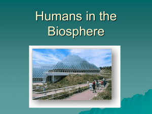 Humans in the Biosphere