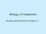 Biology of Competition