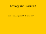 Ecology and evolution
