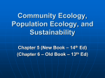 Ecological Perspective BIOL 346/Ch 5 (14th New Ed) (Ch 6 Old Ed)