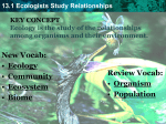 13.1 Ecologists Study Relationships