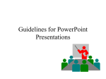 Guidelines for PowerPointBooklet Presentations
