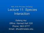 BIOL 4120: Principles of Ecology Lecture 12: Interspecific competition