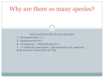 Why are there so many species?