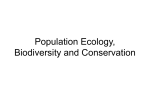 Population Ecology, Biodiversity and Conservation