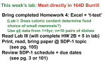 This week`s lab: Meet directly in 164D Burrill