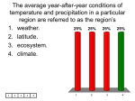 The average year-after-year conditions of temperature and