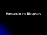 Humans in the Biosphere