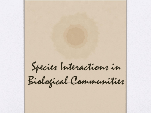 Species Interactions in Biological Communities