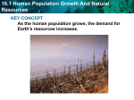 16.1 Human Population Growth And Natural Resources