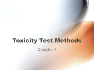 Lecture 6 Toxicity Test Methods