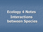 ecology 4 notes Interactions between species new text