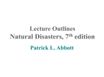 Lecture Outlines Natural Disasters, 5th edition