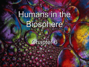 Humans in the Biosphere - Gallipolis City Schools