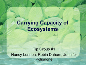 Carrying Capacity of Ecosystems