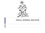 Spring Final Review PP