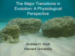 The Major Transitions in Evolution: A Physiological