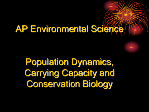 Population Dynamics, Carrying Capacity