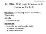 Week 22- Test Review
