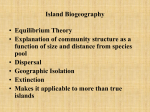 Island Biogeography: Species Richness