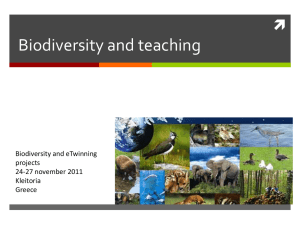 Biodiversity and teaching - Bertrand Pajot