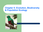 Ch. 5: Evolution, Biodiversity & Population Ecology