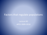 Factors that regulate populations