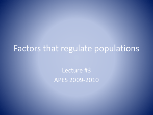 Factors that regulate populations