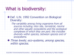 The Economics of Biodiversity
