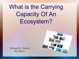 The Carrying Capacity Of An Ecosystem