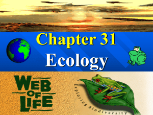 Chapters 3,4 and 6: Ecology