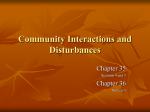 Community Interactions and Disturbances PPT