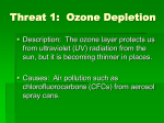 Threat 1: Ozone Depletion