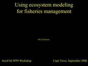 Villy Cristensen: Using ecosystem modeling for fisheries